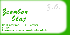 zsombor olaj business card